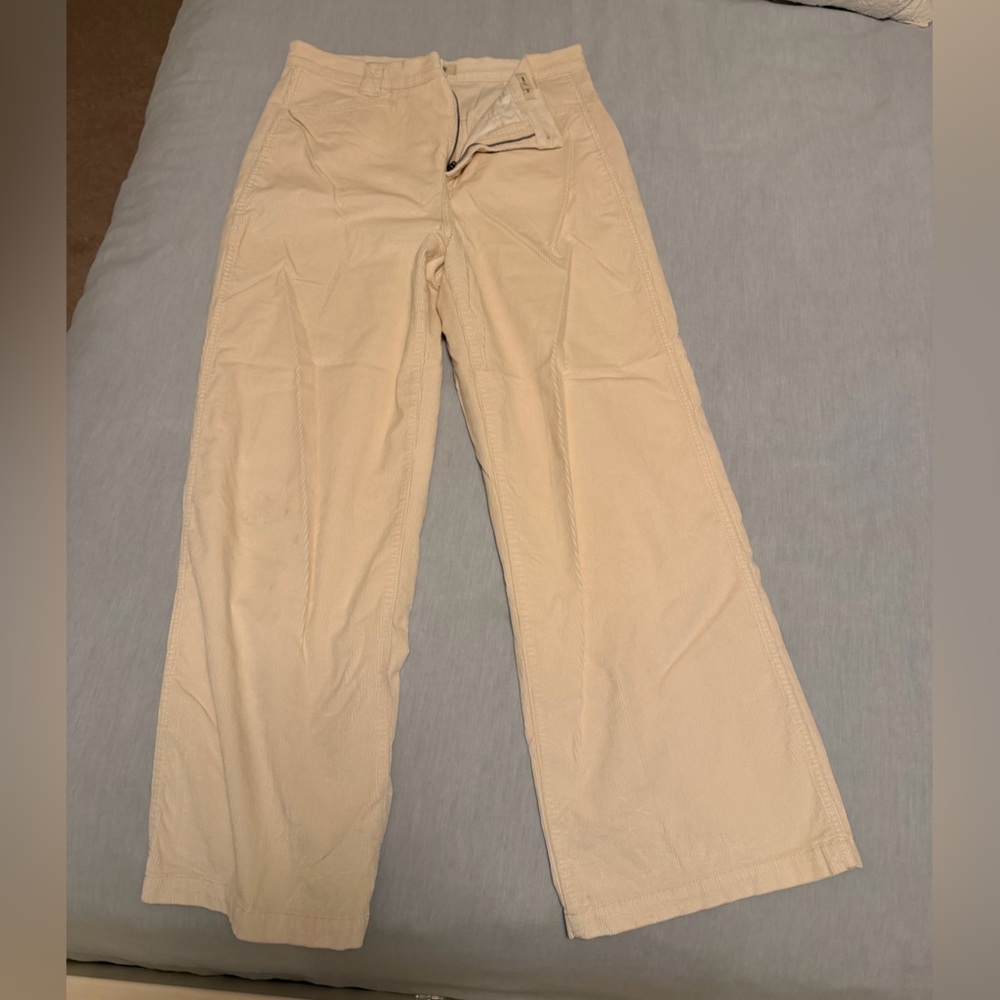 Madewell Cream Corduroy Pants size 31